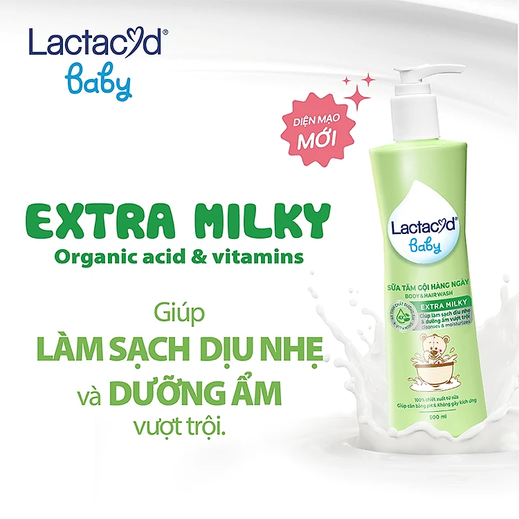 LACTACYD milky for baby - Tam goi tre em