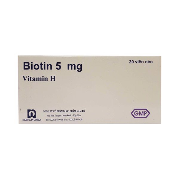 Nam Ha Biotin 5mg Vit H [2Vix10Vien]