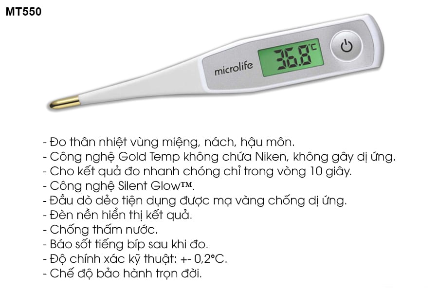 Microlife Digital Thermometer MT550 - Swift